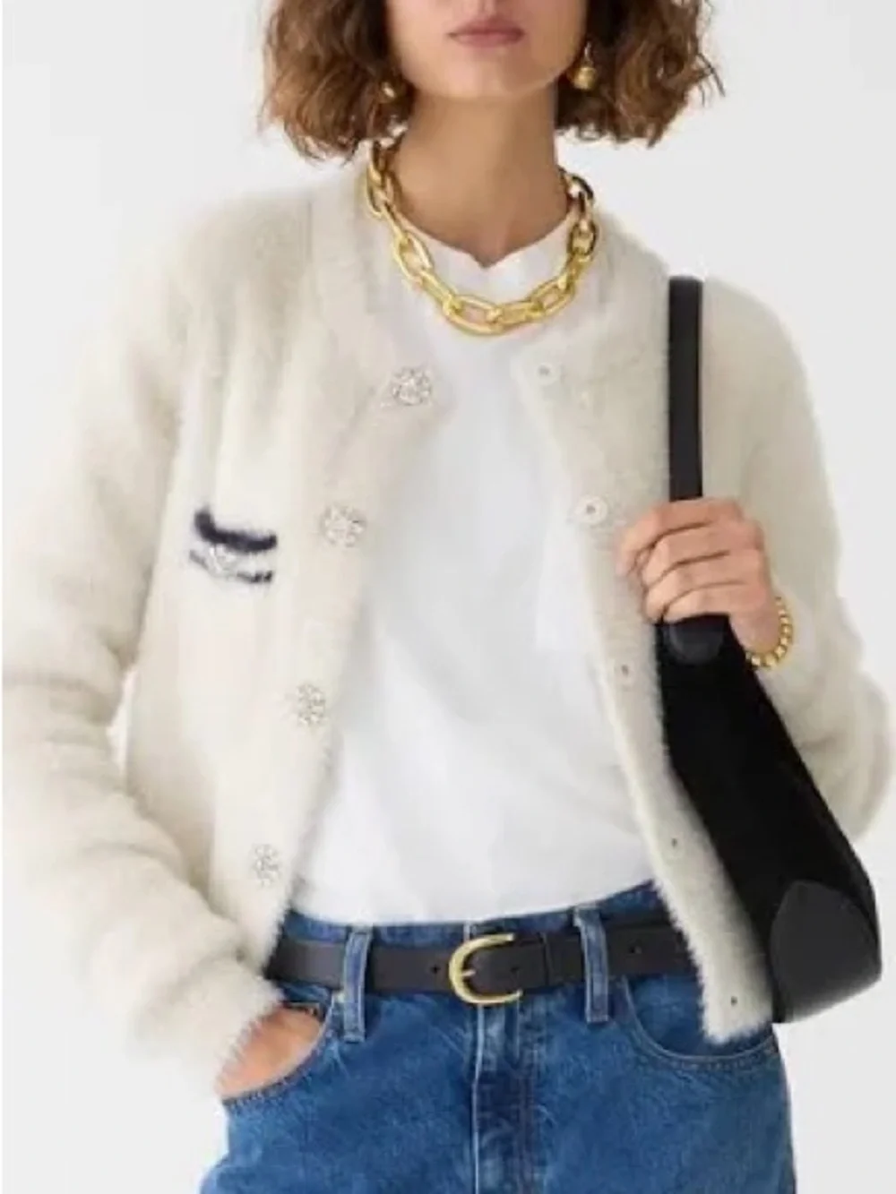 NWT J. Crew Sweater Lady Jacket in brushed yarn size 3x